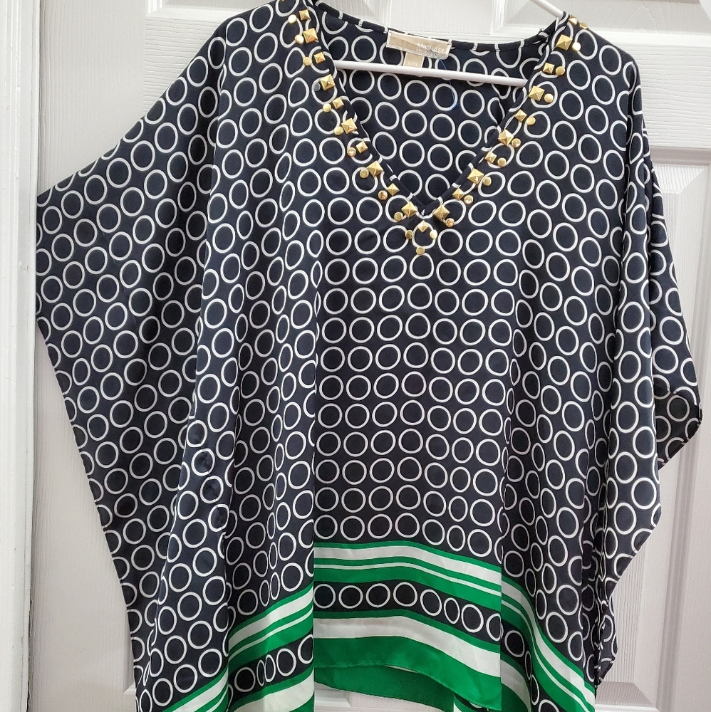 Michael Kors beautiful Blouse Large to XLarge with gold detail New, never worn.